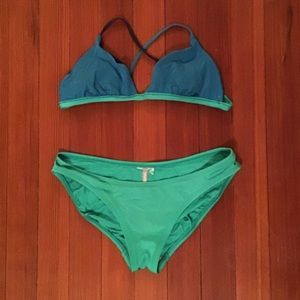 COPY - Patagonia color block bikini with reversible top